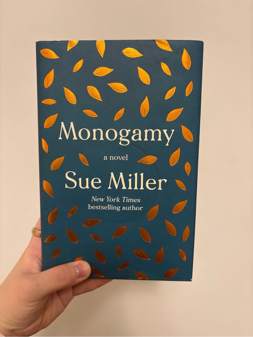 Monogamy by Sue Miller - Teal & Gold Hardcover Novel